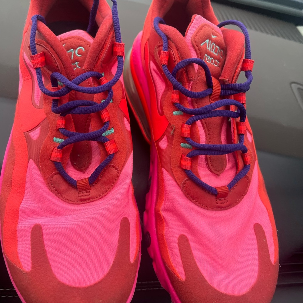 Nike Pink and Red Athletic Shoes